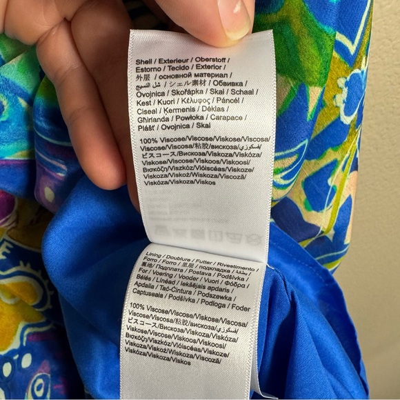 Farm Rio Blue Sea Life Sleeveless Maxi Dress EUC H - Picture 13 of 13